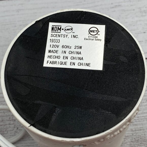 Scentsy Plug In Wax Warmer In White Textured with Light Holes - Picture 10 of 11